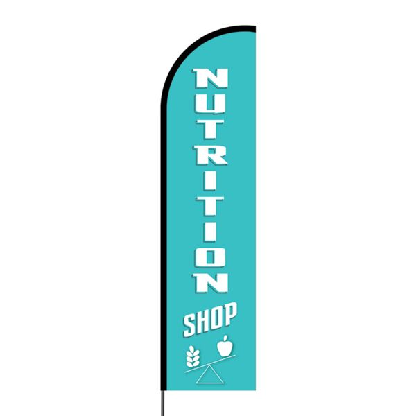 Nutrition Shop Flex Banner Flag - 16ft (Single Sided) Thumbnail