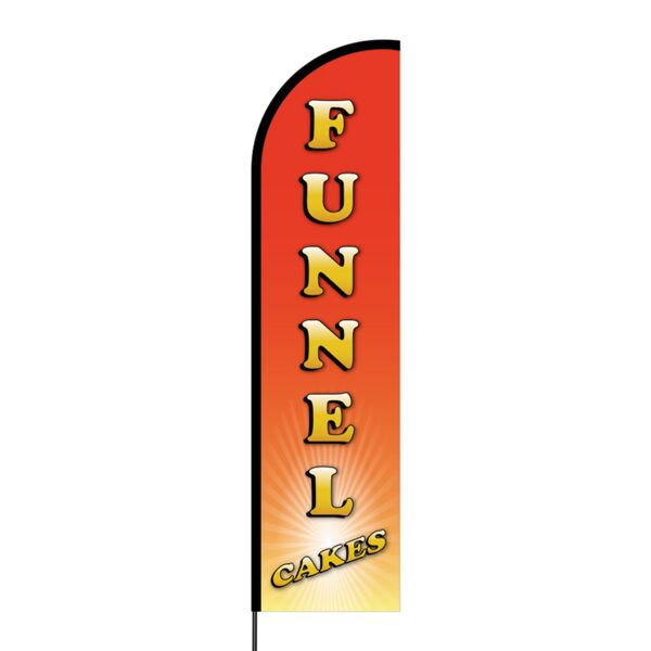 Funnel Cakes Flex Banner Flag - 16ft (Single Sided) Thumbnail