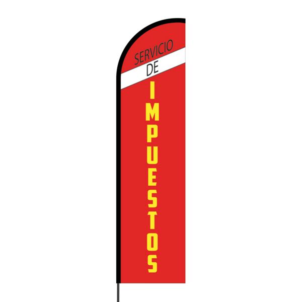 Servicio de Impuestos Flex Banner Flag - 16ft (Single Sided) Thumbnail