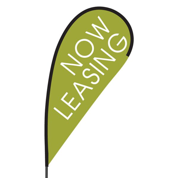 Now Leasing Flex Blade Flag - 09' Single Sided Thumbnail