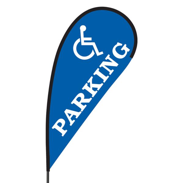 Handicap Parking Flex Blade Flag - 09' Single Sided Thumbnail