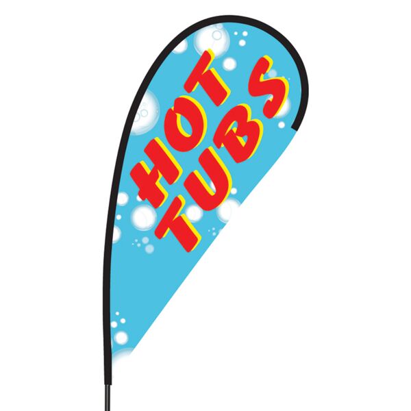 Hot Tubs Flex Blade Flag - 09' Single Sided Thumbnail