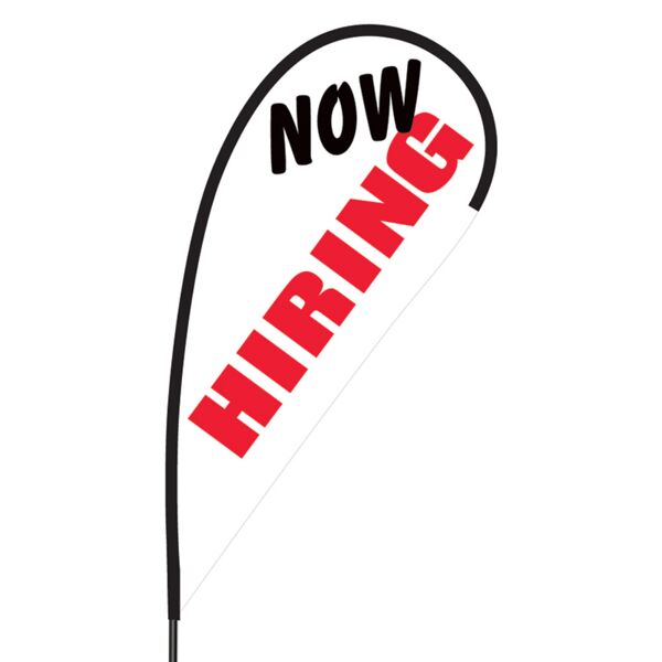 Now Hiring Flex Blade Flag - 09' Single Sided Thumbnail