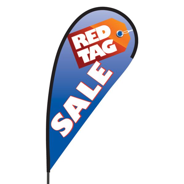Red Tag Sale Flex Blade Flag - 09' Single Sided Thumbnail