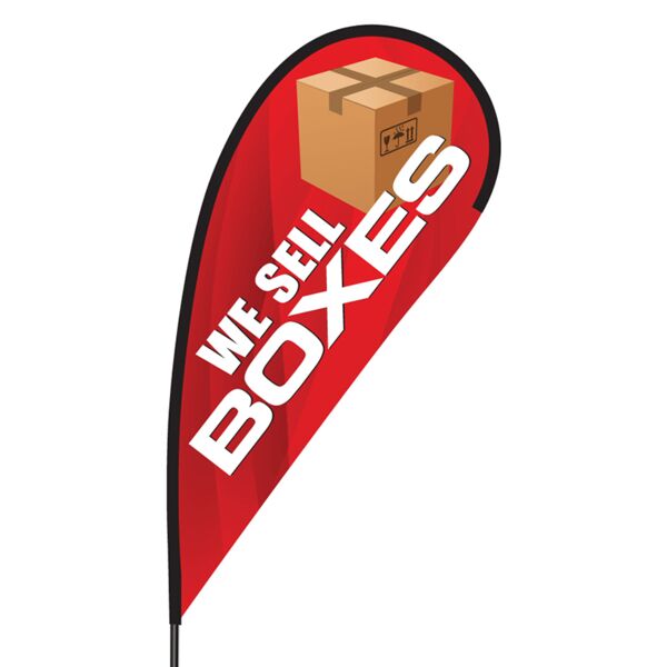 We Sell Boxes Flex Blade Flag - 09' Single Sided Thumbnail