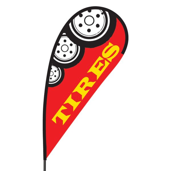 Tires Flex Blade Flag - 09' Single Sided Thumbnail