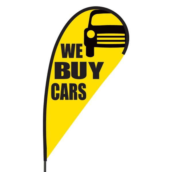 We Buy Cars Flex Blade Flag - 09' Single Sided Thumbnail