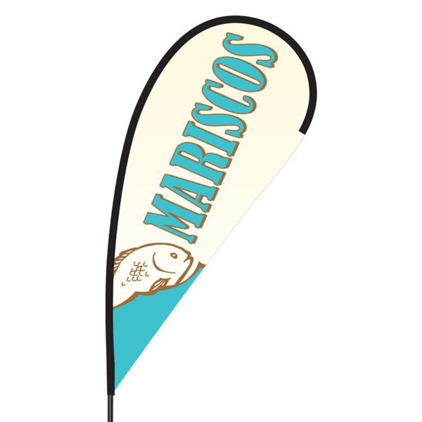 Mariscos Flex Blade Flag - 09' Single Sided Thumbnail