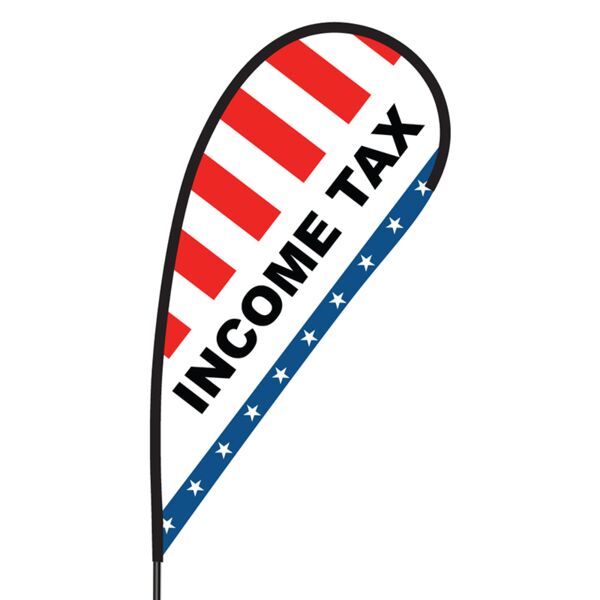 Income Tax Flex Blade Flag - 09' Single Sided Thumbnail