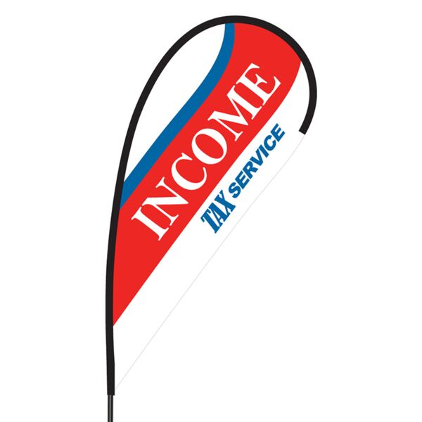 Income Tax Service Flex Blade Flag - 09' Single Sided Thumbnail