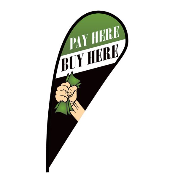 Pay Here Buy Here Flex Blade Flag - 12' Thumbnail