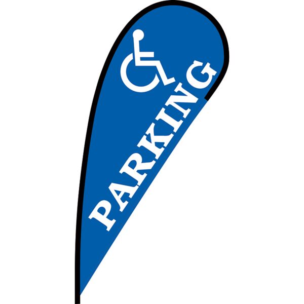 Handicap Parking Flex Blade Flag - 12' Thumbnail