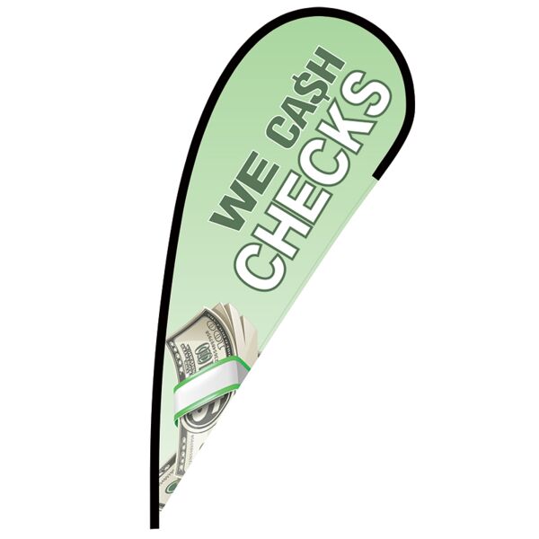 We Cash Checks Flex Blade Flag - 12' Thumbnail