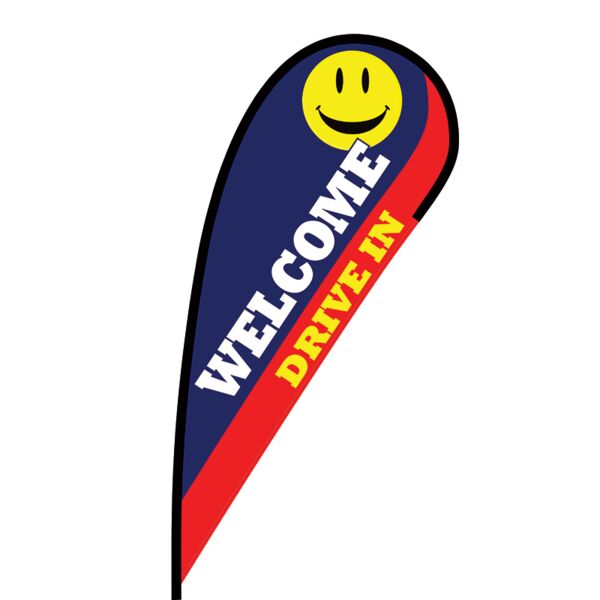 Welcome Drive In Flex Blade Flag - 12' Thumbnail