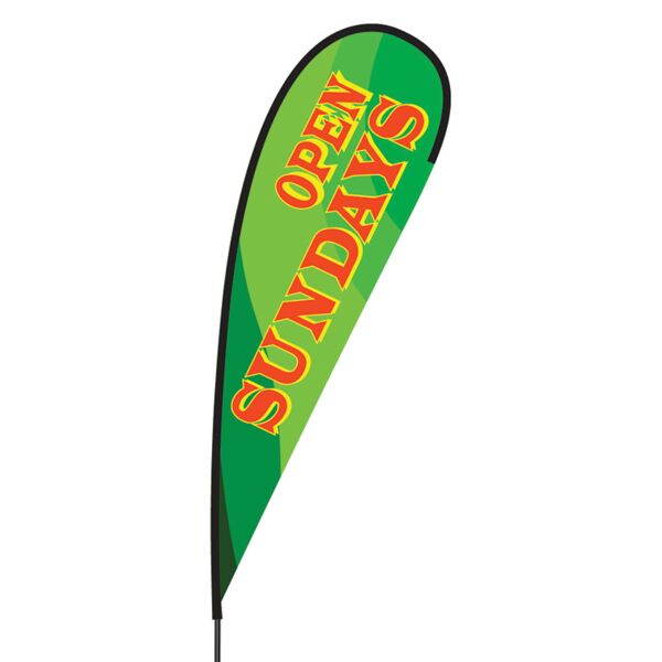 Open Sundays Flex Blade Flag - 15' Thumbnail