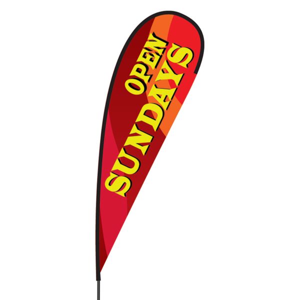 Open Sundays Flex Blade Flag - 15' Thumbnail