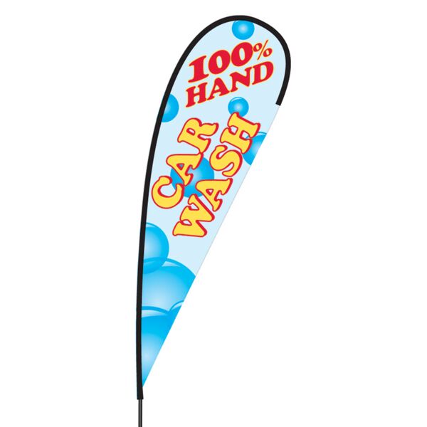 Hand Car Wash Flex Blade Flag - 15' Thumbnail