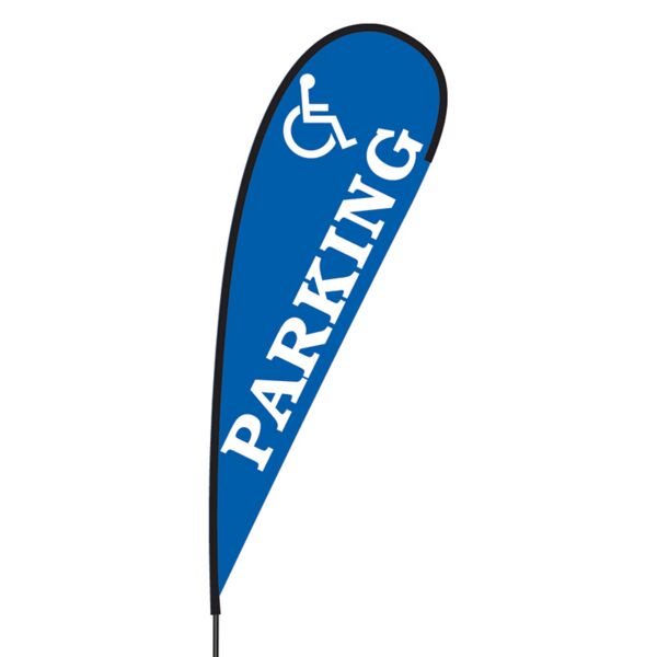 Handicap Parking Flex Blade Flag - 15' Thumbnail
