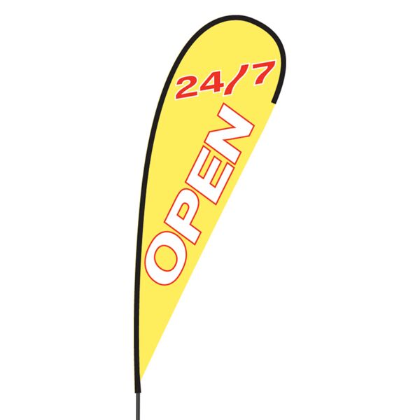 Open 24/7 Flex Blade Flag - 15' Thumbnail