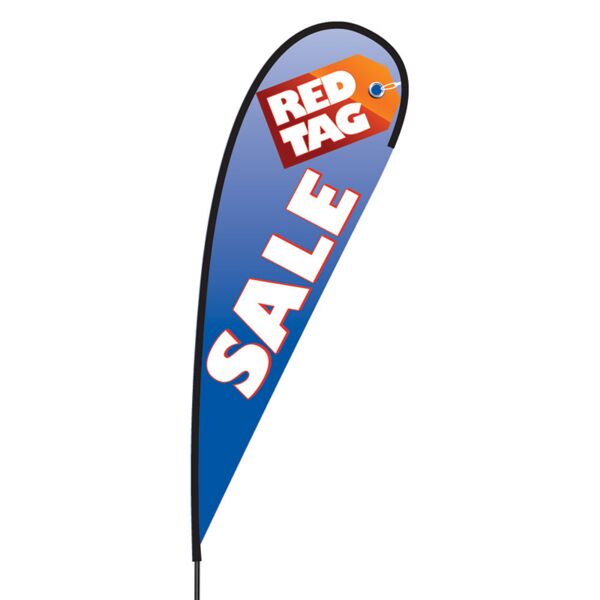 Red Tag Sale Flex Blade Flag - 15' Thumbnail