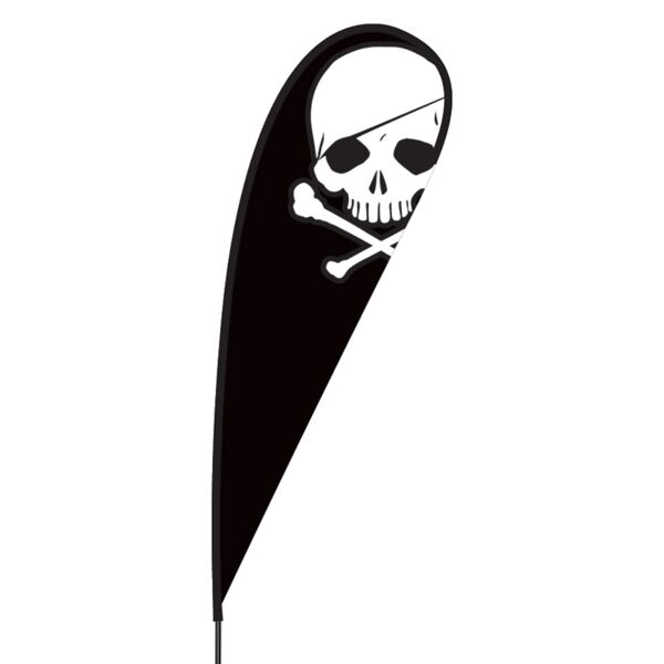 Skull Flex Blade Flag - 15' Thumbnail