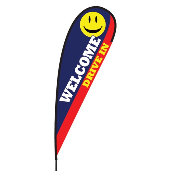 Welcome Drive In Flex Blade Flag - 15' Thumbnail